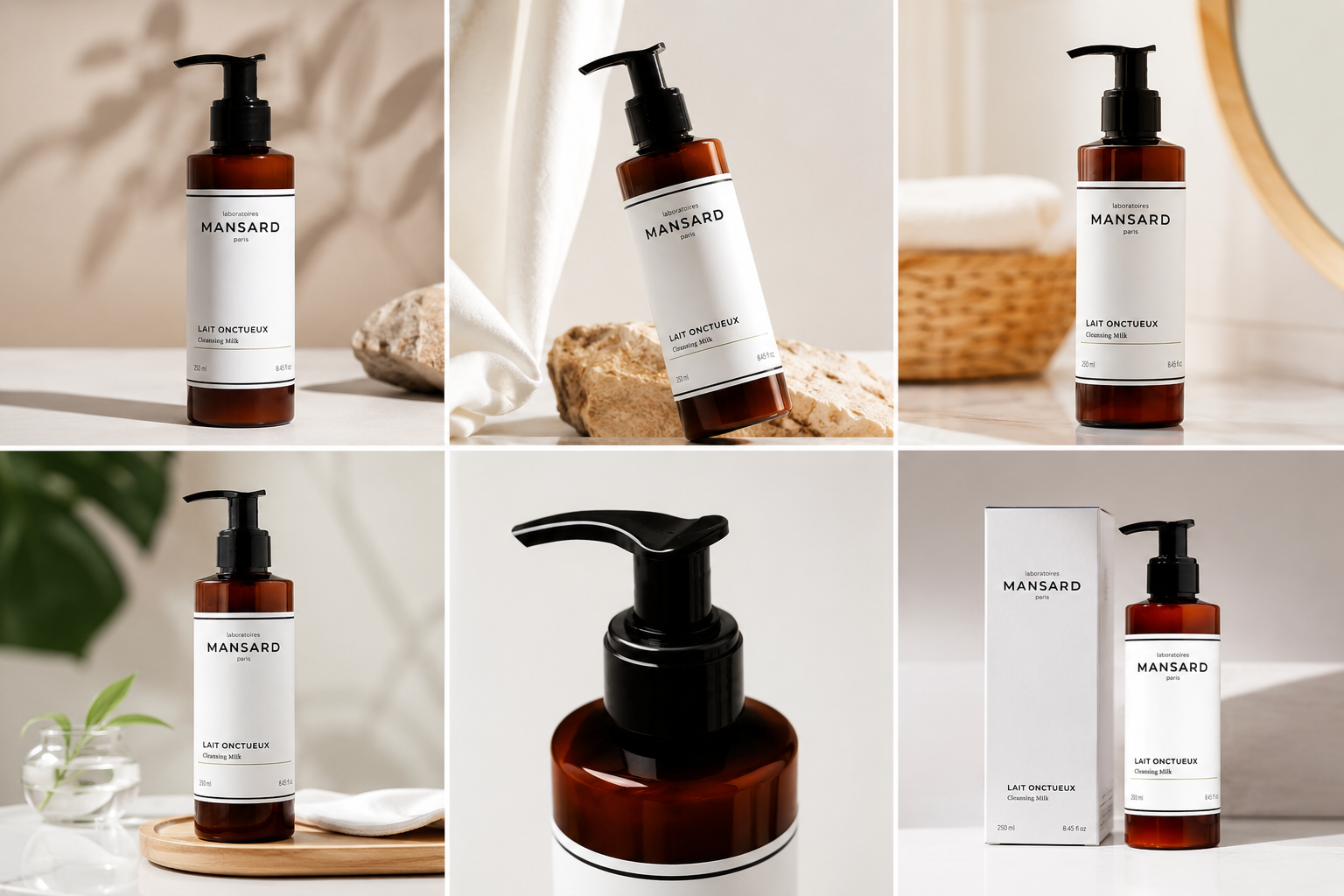 Mansard cleansing milk bottle collection
