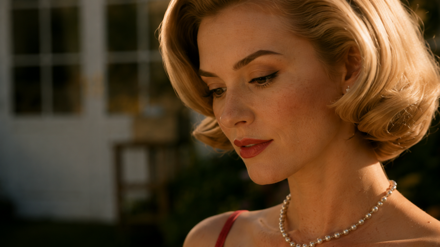 Golden-hour blonde portrait