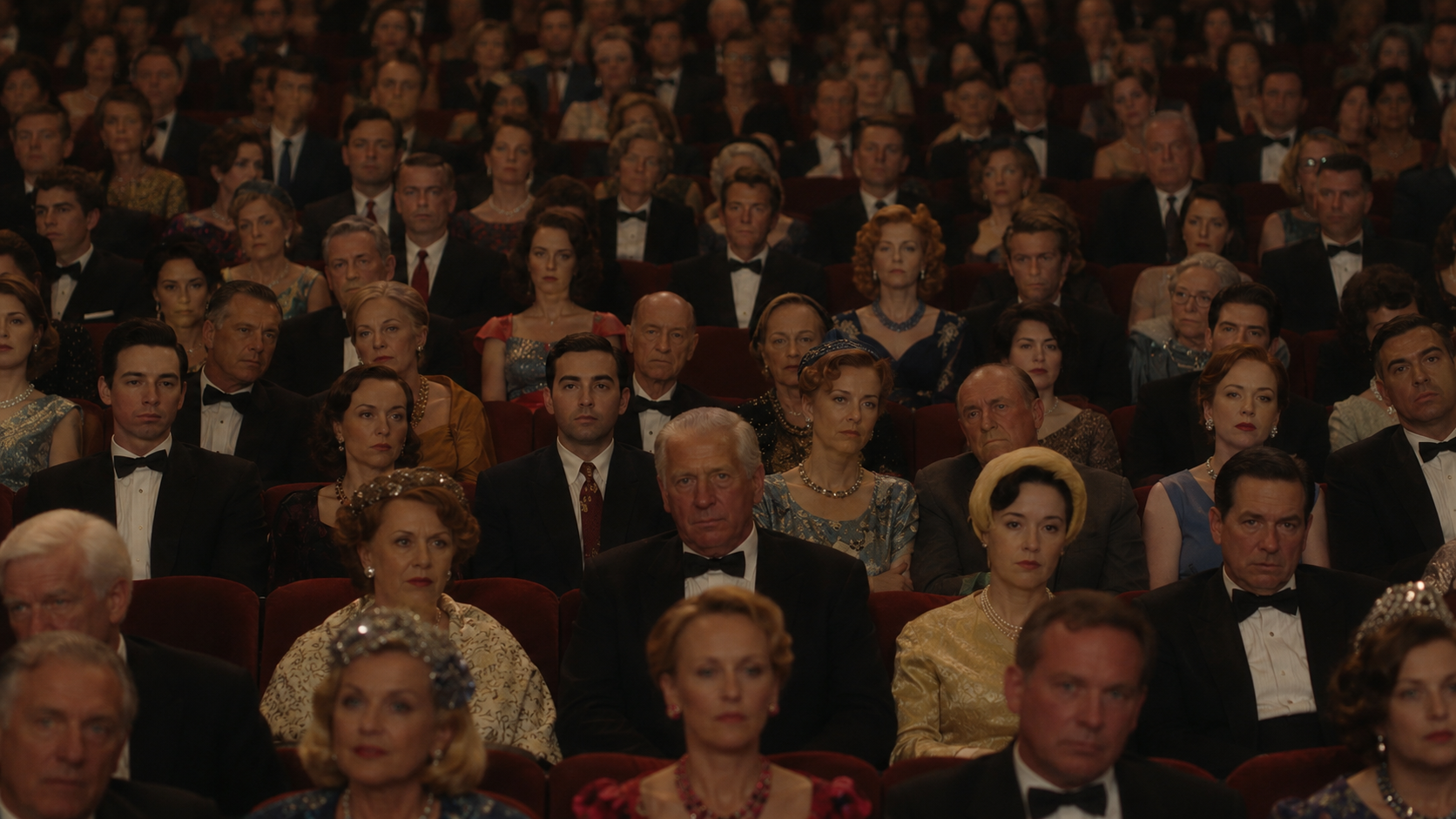 Formal audience in a theater